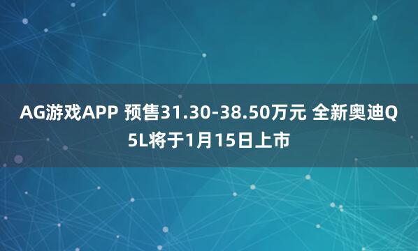 AG游戏APP 预售31.30-38.50万元 全新奥迪Q5L将于1月15日上市