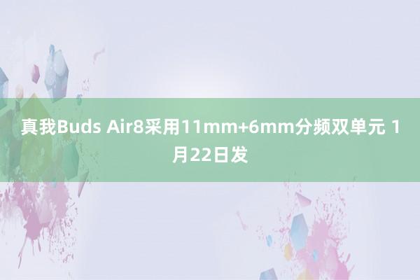 真我Buds Air8采用11mm+6mm分频双单元 1月22日发