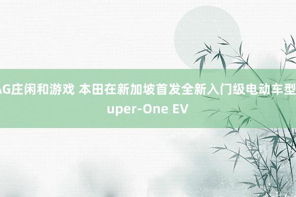 AG庄闲和游戏 本田在新加坡首发全新入门级电动车型Super-One EV
