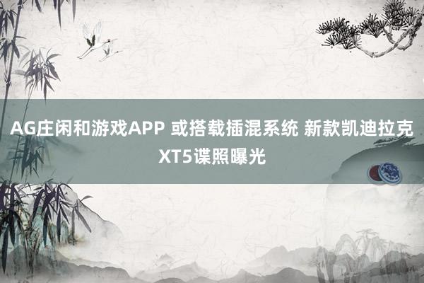 AG庄闲和游戏APP 或搭载插混系统 新款凯迪拉克XT5谍照曝光
