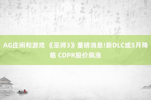 AG庄闲和游戏 《巫师3》重磅消息!新DLC或5月降临 CDPR股价飙涨