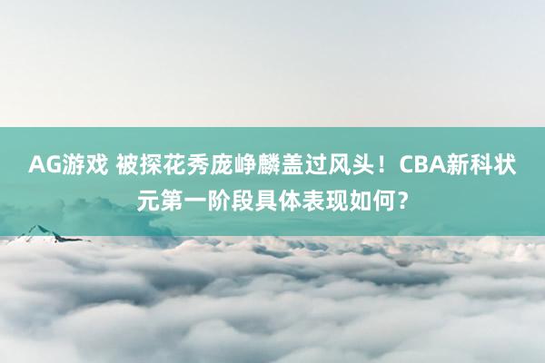 AG游戏 被探花秀庞峥麟盖过风头！CBA新科状元第一阶段具体表现如何？